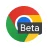 Chrome Beta logo.