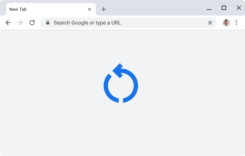 Otomatik Olarak Güncellenir Güncelleme uygulanıyor simgesi olan Chrome kullanıcı arayüzü